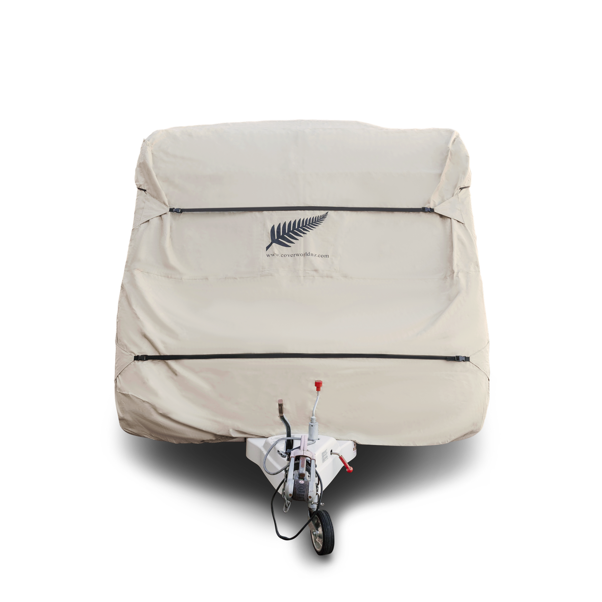 image of the front of a premium caravan cover
