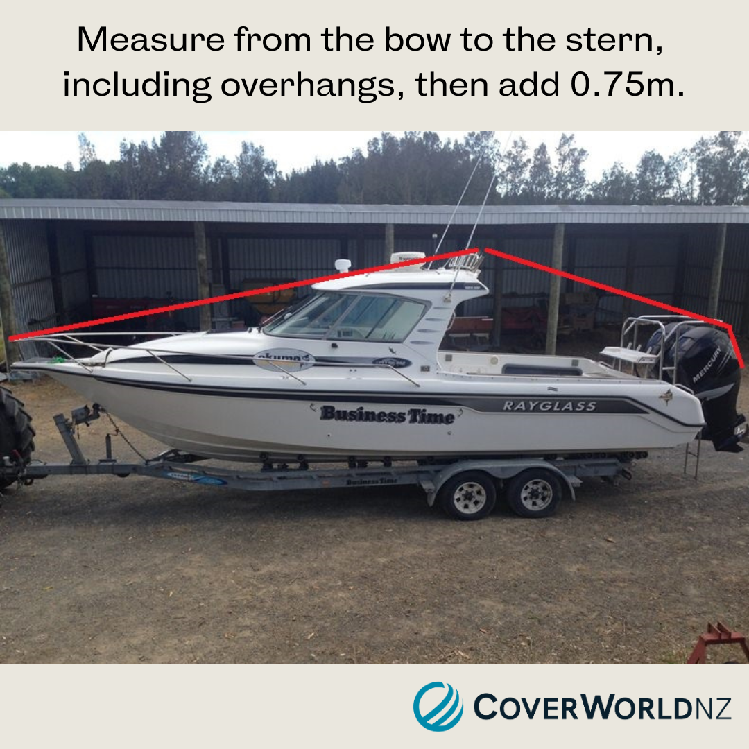 image of hard top boat and how to measure
