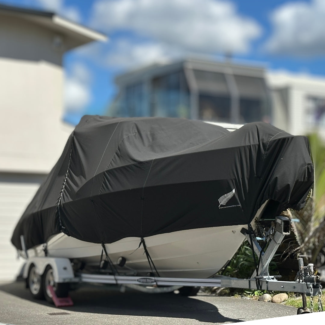 Hard/Bimini Top Boat Cover-Trailerable