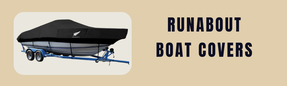 Image of runabout boat black high quality cover